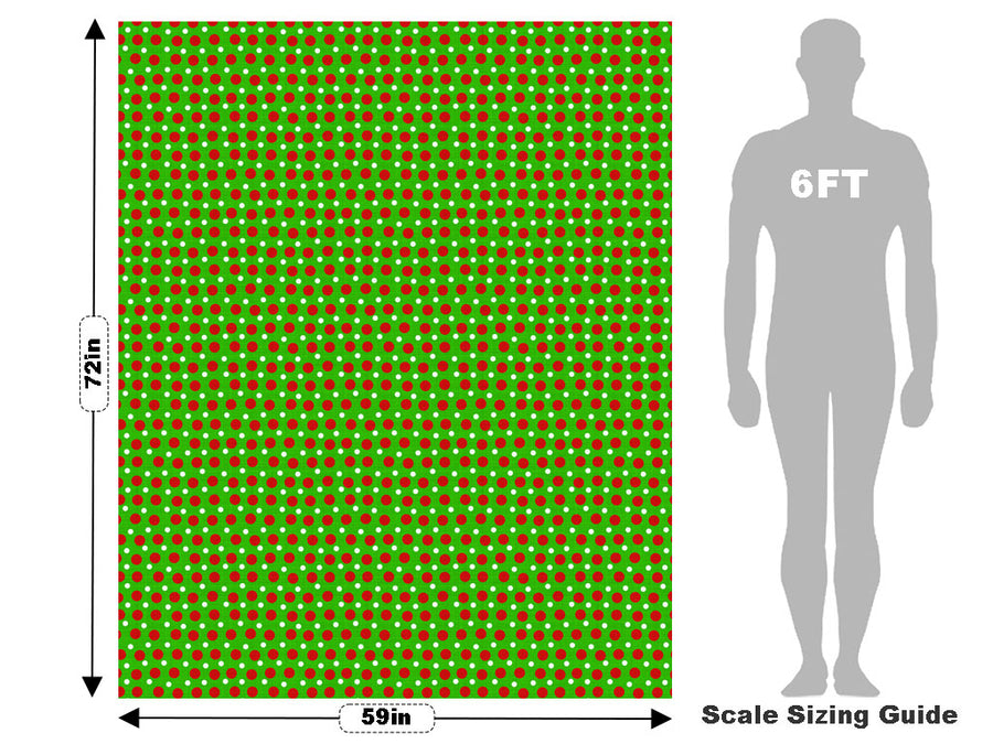 Christmas Tidings Polka Dot Vehicle Wrap Scale~Rwraps Series 914 Christmas Tidings Polka Dot Measurements~1