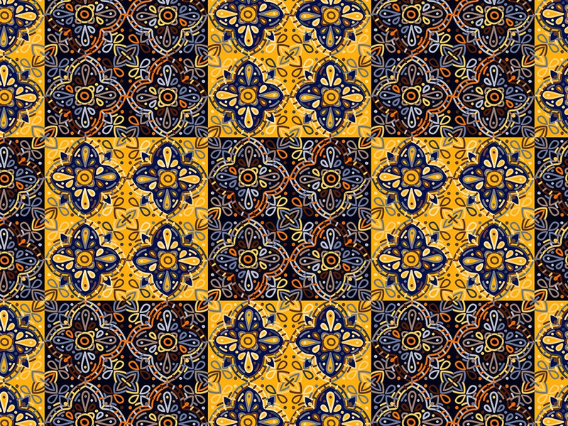 Chrysanthemum Tile Vinyl Wrap Pattern~Rwraps Series 914 Digitally Printed Vinyl Wrap~0