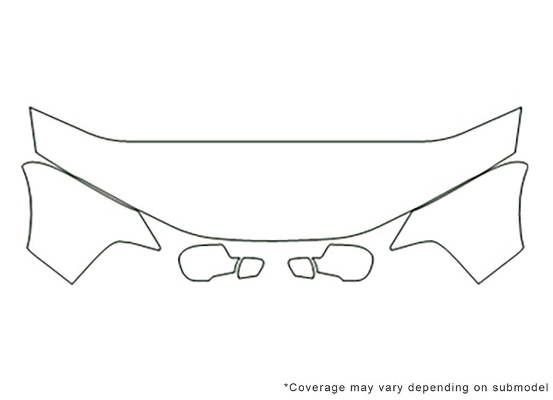 300m 3M Clear Bra Hood Precut PPF Diagram