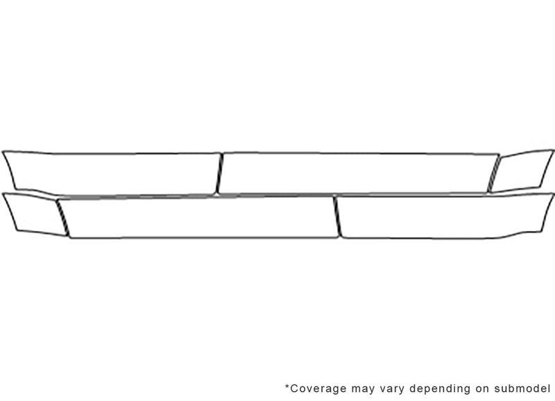 aspen 3M Clear Bra Door Cup Precut PPF Diagram