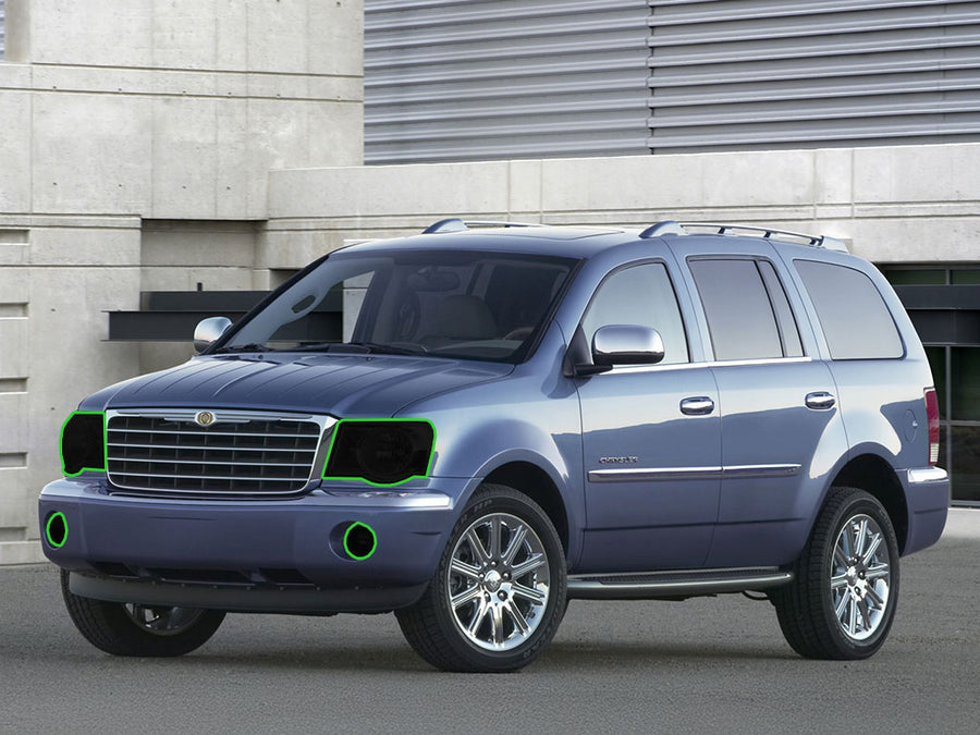 chrysler aspen 2007-2009 Headlight Tint Location
