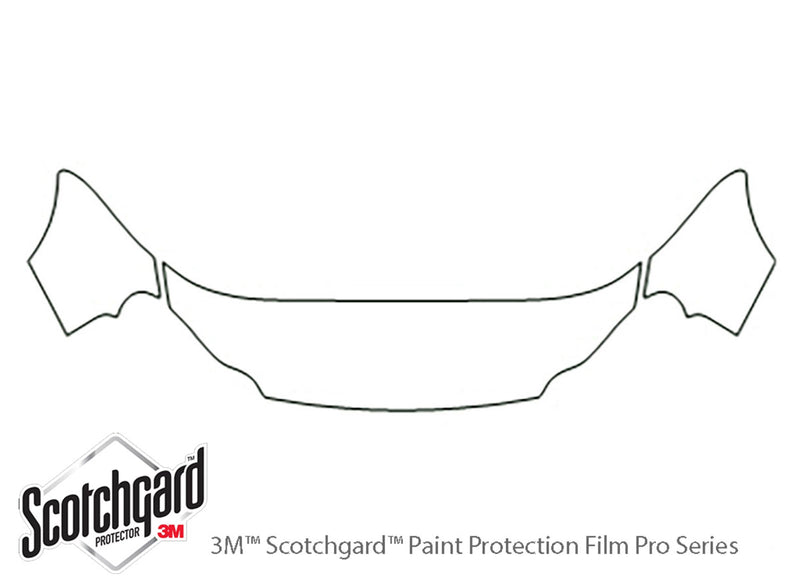 concorde 3M Clear Bra Hood Precut PPF Diagram