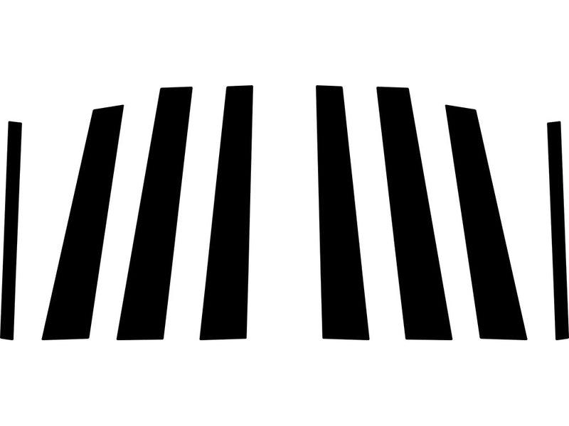 chrysler pacifica 2004-2008 Carbon Fiber Pillar Trim Diagram