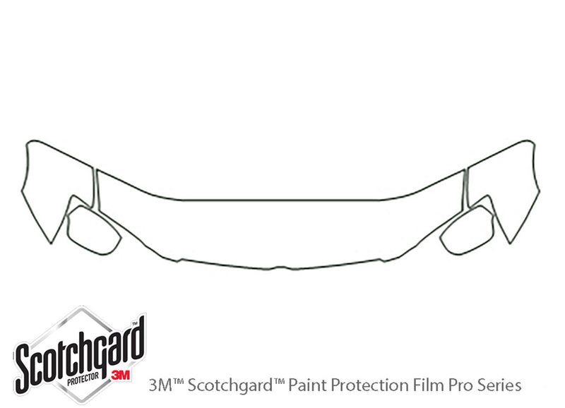 pacifica 3M Clear Bra Hood Precut PPF Diagram
