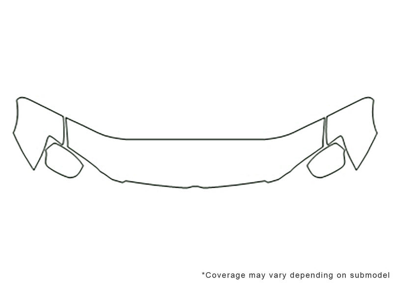 pacifica Avery Dennison Clear Bra Hood Precut PPF Diagram