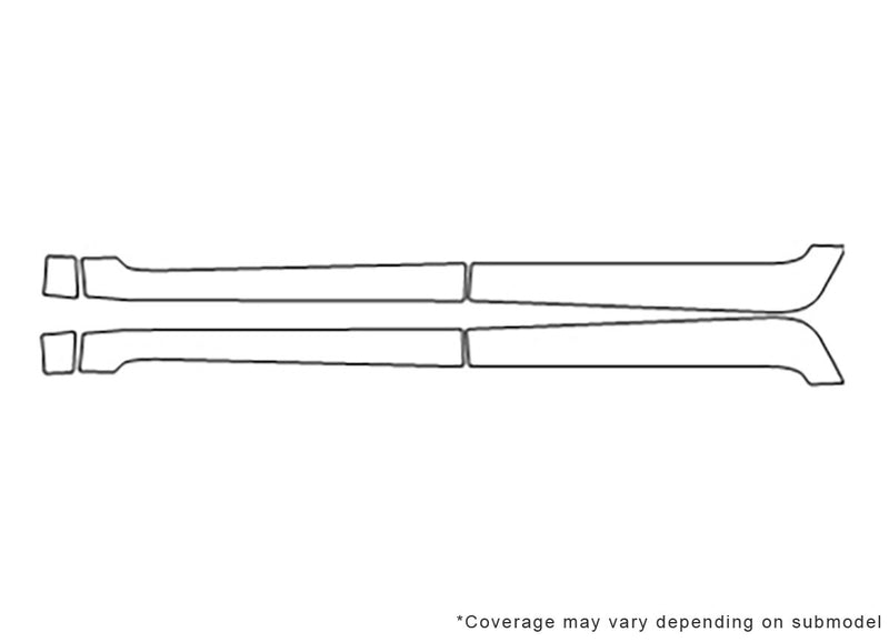 pacifica Avery Dennison Clear Bra Door Cup Precut PPF Diagram
