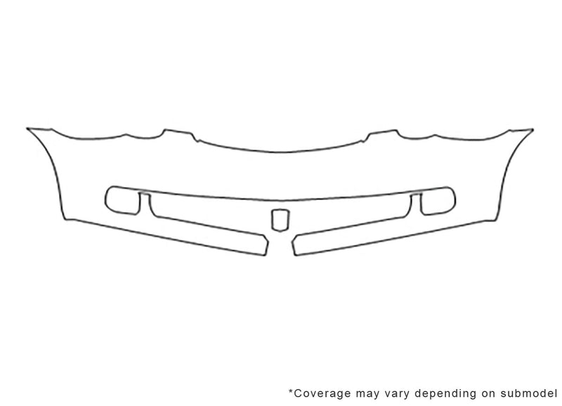 pt cruiser Avery Dennison Clear Bra Bumper Precut PPF Diagram