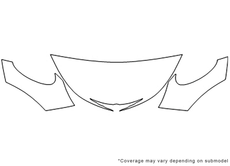 pt cruiser 3M Clear Bra Hood Precut PPF Diagram