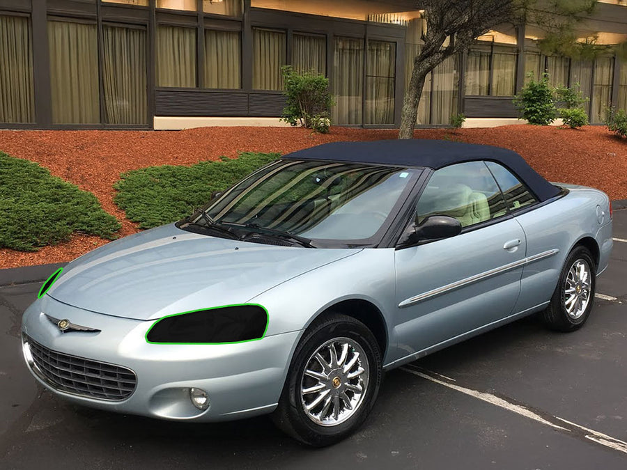 chrysler sebring 2001-2003 Headlight Tint Location