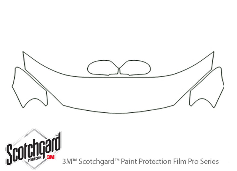 sebring 3M Clear Bra Hood Precut PPF Diagram