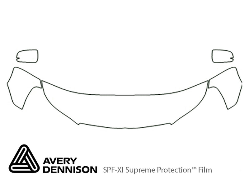 sebring Avery Dennison Clear Bra Hood Precut PPF Diagram