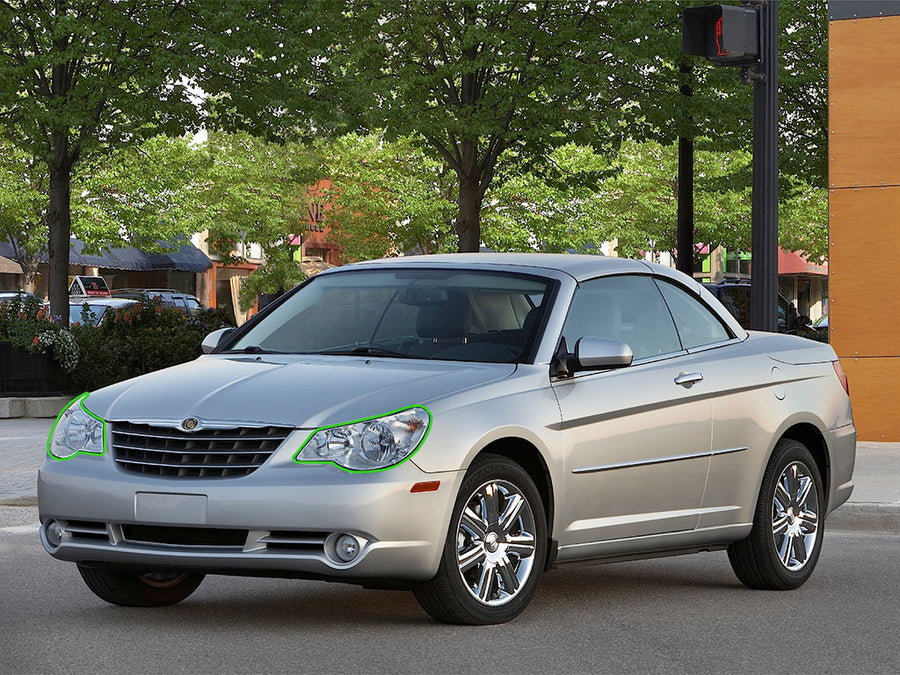 chrysler sebring 2007-2010 Headlight Protection Installation Location