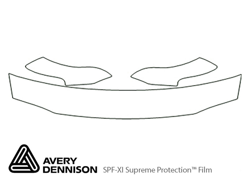 town and country Avery Dennison Clear Bra Hood Precut PPF Diagram