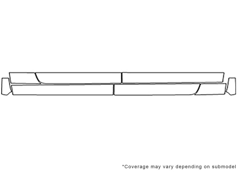 town and country 3M Clear Bra Door Cup Precut PPF Diagram
