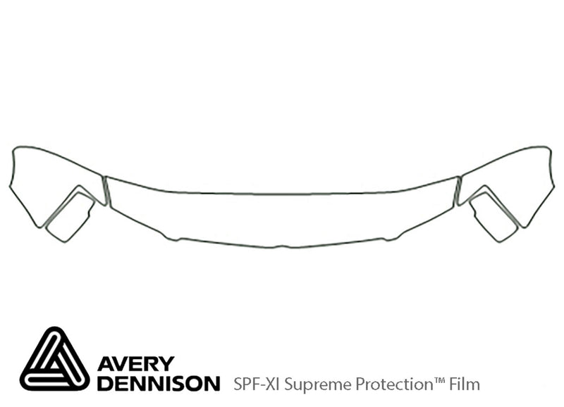 town and country Avery Dennison Clear Bra Hood Precut PPF Diagram