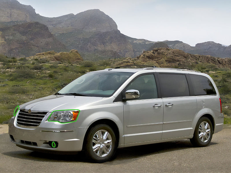 chrysler town and country 2008-2010 Headlight Protection Installation Location