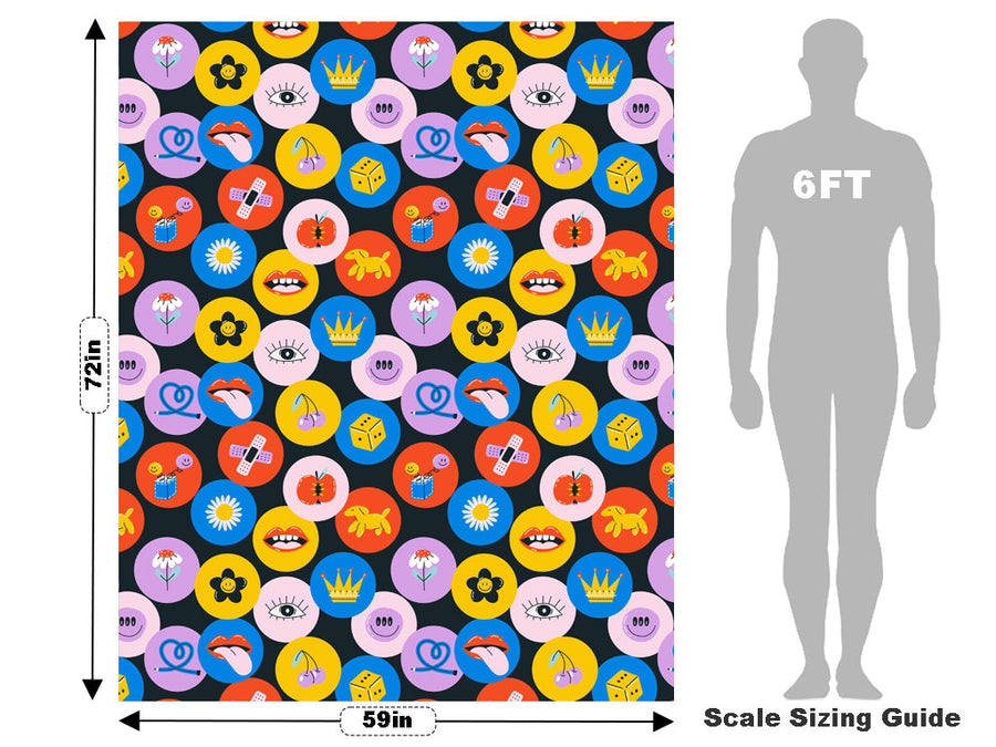 Circular Reasoning Sticker Bomb Vehicle Wrap Scale~Rwraps Series 914 Circular Reasoning Sticker Bomb Measurements~2