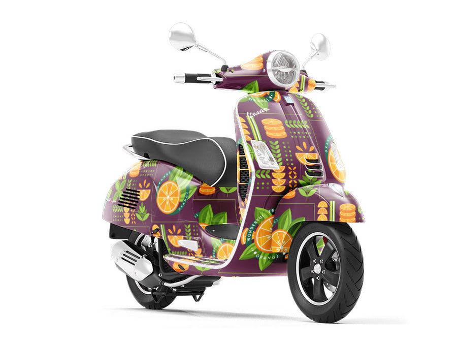 Citrus Champion Fruit Vespa Scooter Wrap Film