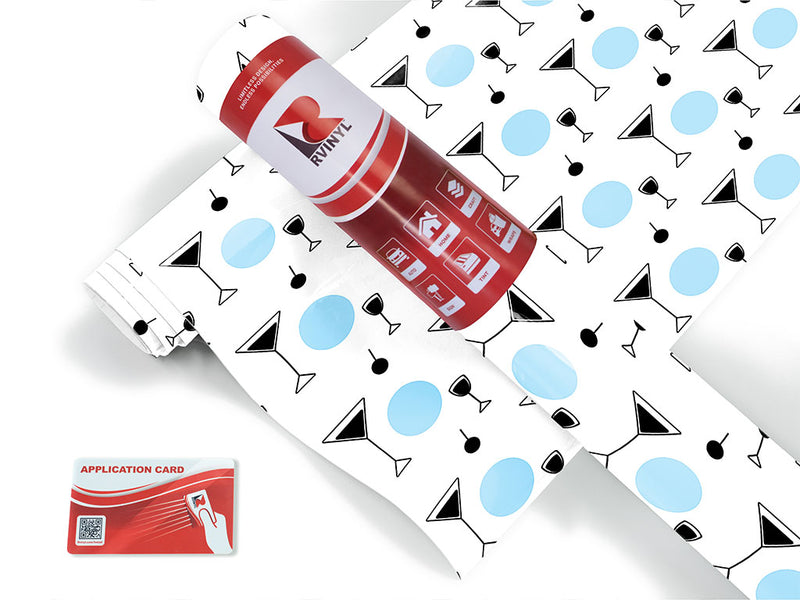 classic cocktails alcohol Craft Vinyl Roll