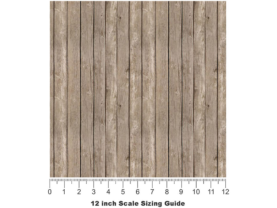 Classic Grey Wood Plank Vinyl Film Pattern Size 12 inch Scale~Rwraps Classic Grey Wood Plank Sizing Chart~3