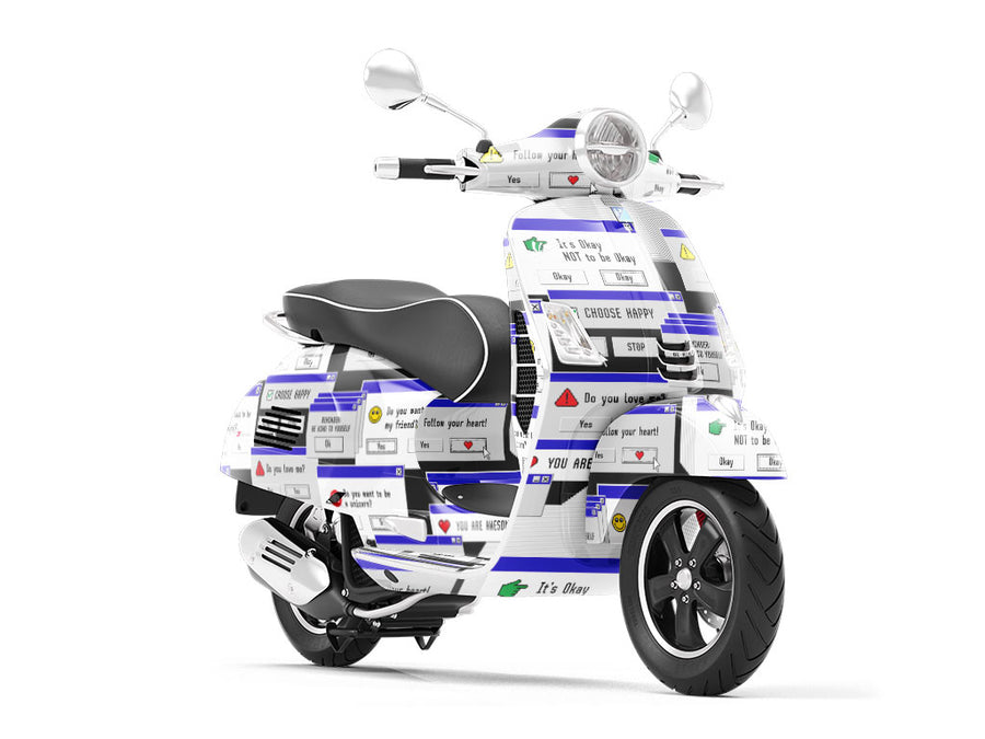 Classic Popups Technology Vespa Scooter Wrap Film