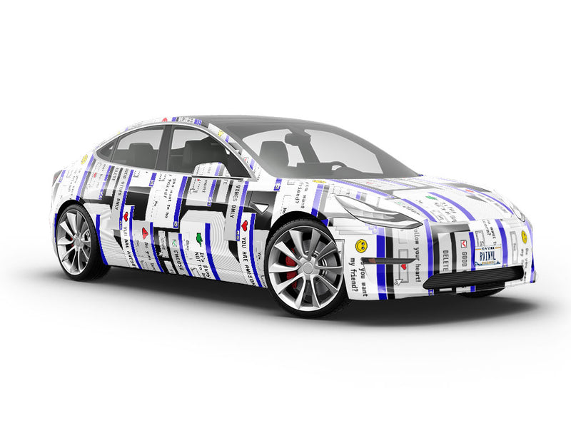 Classic Popups Technology Vehicle Vinyl Wrap