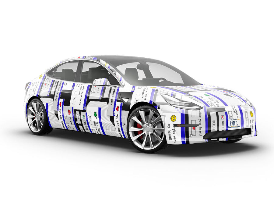 Classic Popups Technology Vehicle Vinyl Wrap