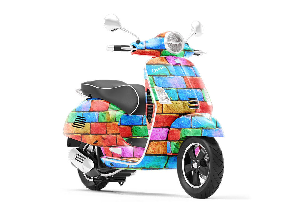 Classic Brick Vespa Scooter Wrap Film