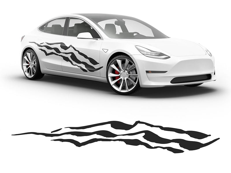 3M Matte Black Claw Marks Body Graphic~Full Side Auto Decal Kit~0