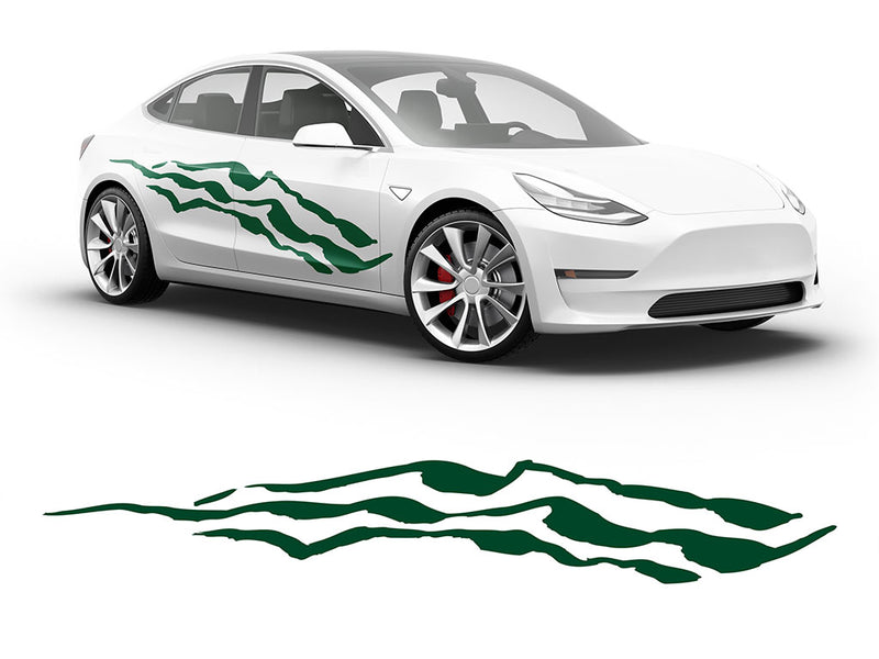3M Dark Green Claw Marks Body Graphic~Full Side Auto Decal Kit~0