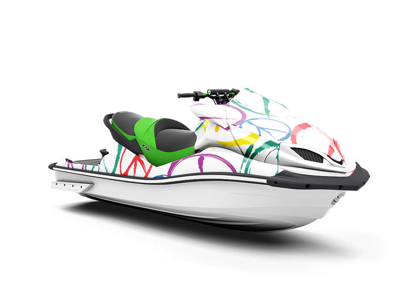 Clean Peace Graffiti Jet Ski Vinyl Customized Wrap
