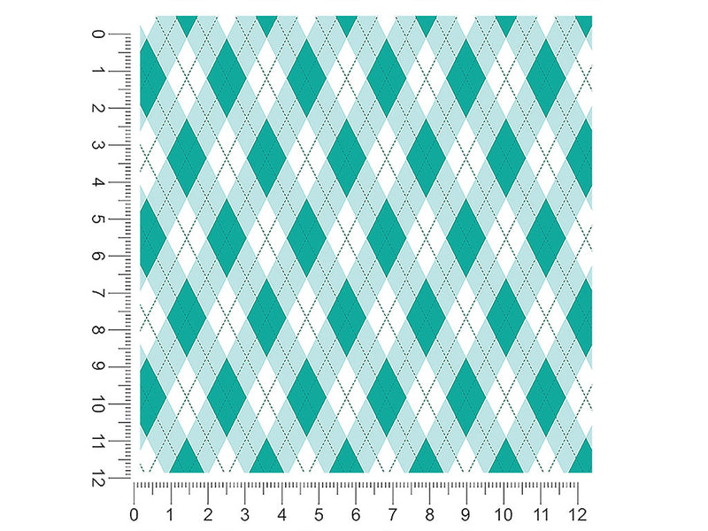 clear ocean argyle 1ft x 1ft Craft Sheets