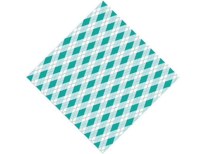 Clear Ocean Argyle Vinyl Wrap Pattern