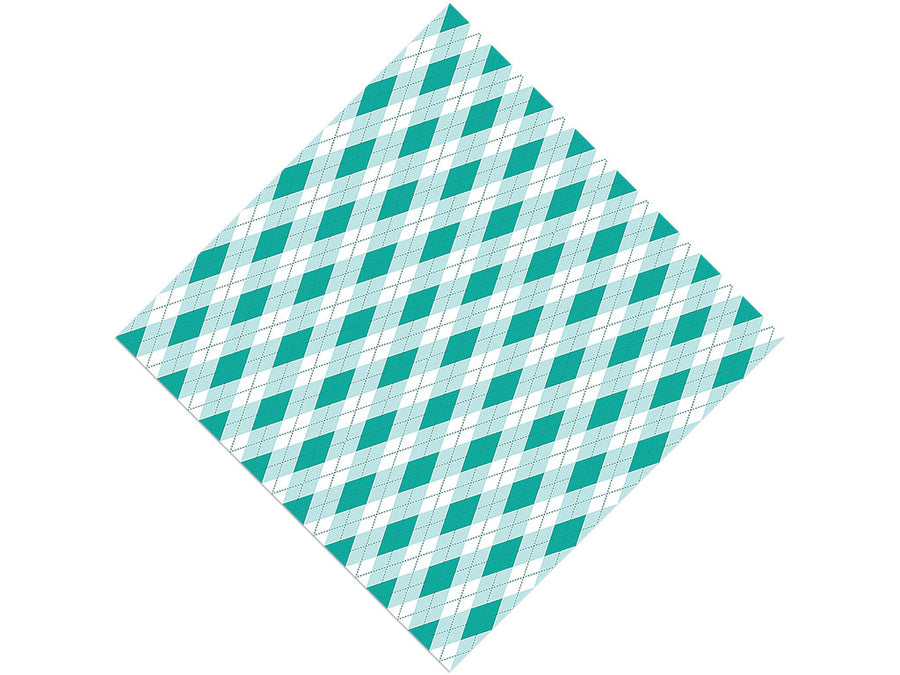 Clear Ocean Argyle Vinyl Wrap Pattern