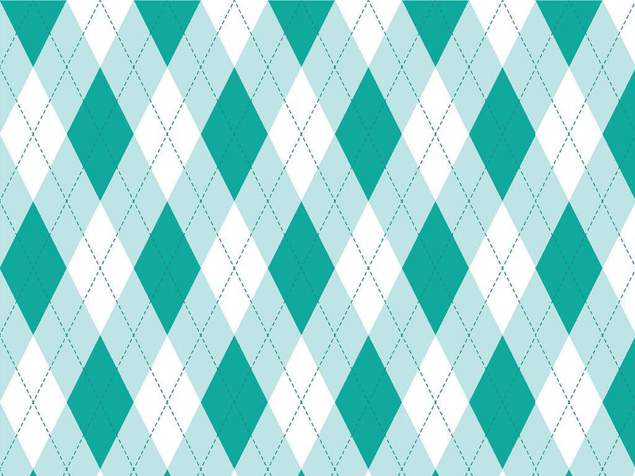 Clear Ocean Argyle Vinyl Wrap Pattern~Rwraps Series 914 Digitally Printed Vinyl Wrap~0
