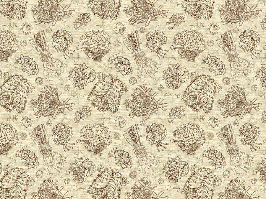Clockwork Man Steampunk Vinyl Wrap Pattern~Rwraps Series 914 Digitally Printed Vinyl Wrap~0