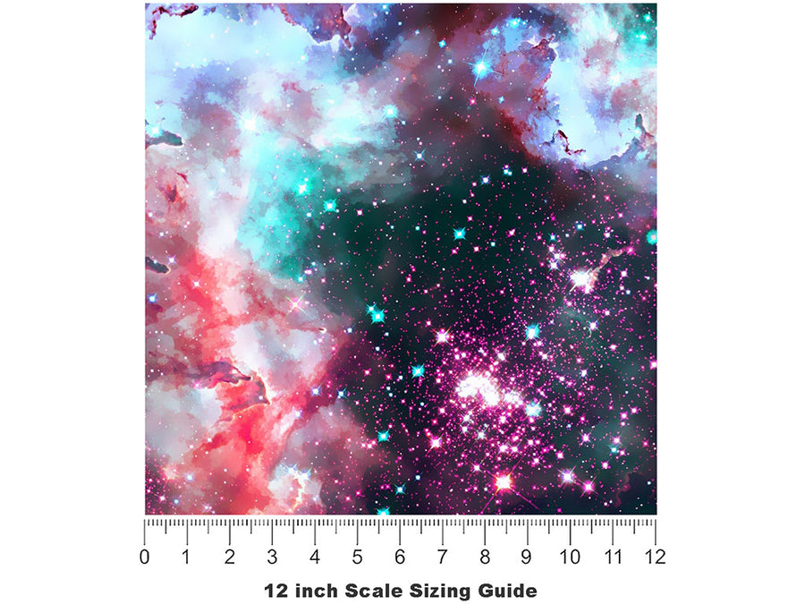 Cloud Field Science Fiction Vinyl Film Pattern Size 12 inch Scale~Rwraps Cloud Field Science Fiction Sizing Chart~2