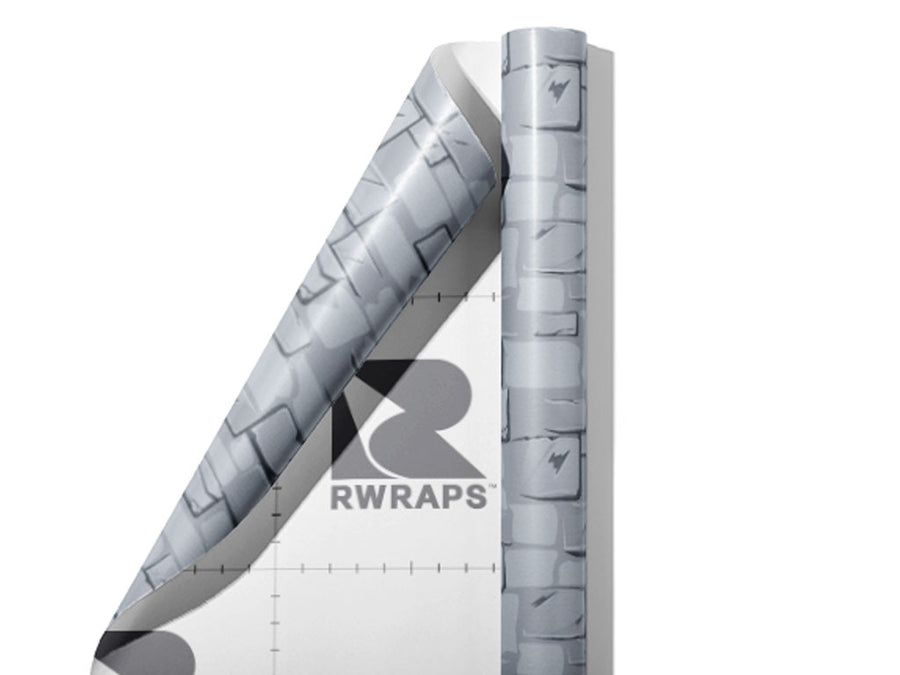 Cloud Grey Brick Wrap Film Sheets~Rwraps Series 914 Cloud Grey Brick Scrolled Sheet~4