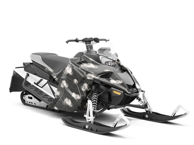 Cloudy Constellations Astrology Custom Wrapped Snowmobile