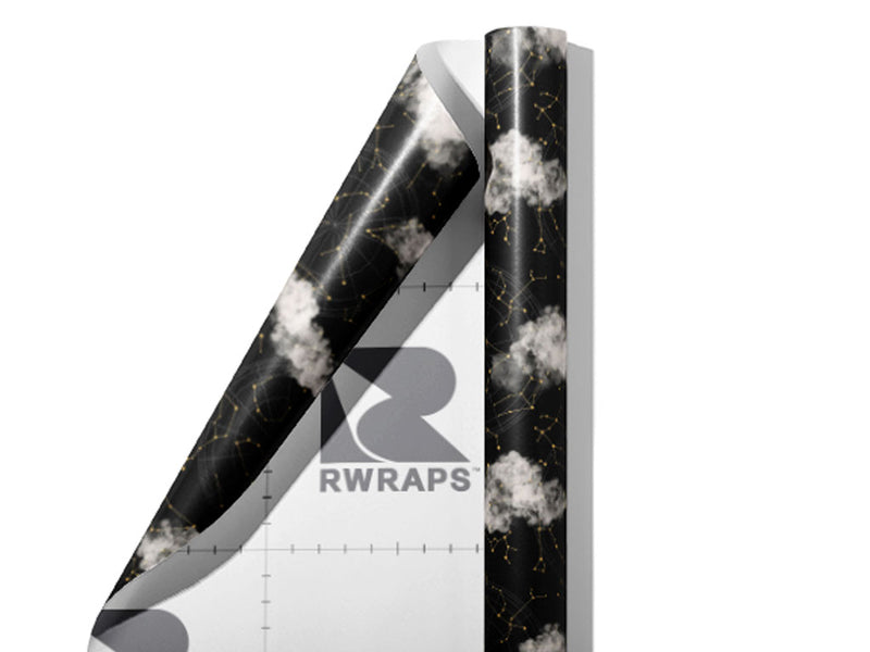 Cloudy Constellations Astrology Wrap Film Sheets~Rwraps Series 914 Cloudy Constellations Astrology Scrolled Sheet~3