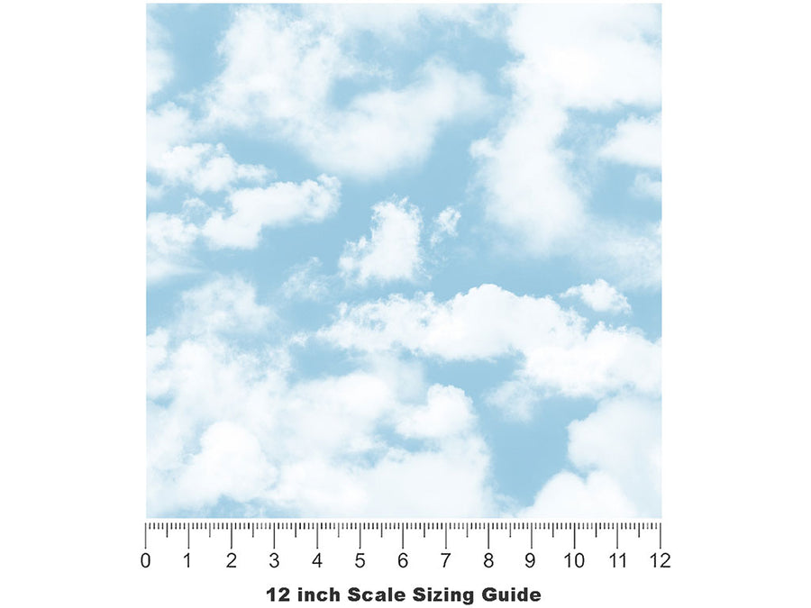 Cloudy Daydreams Sky Vinyl Film Pattern Size 12 inch Scale~Rwraps Cloudy Daydreams Sky Sizing Chart~2