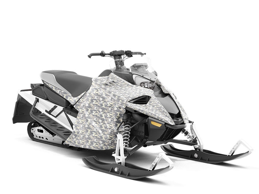 Cloudy Hunter Camouflage Custom Wrapped Snowmobile