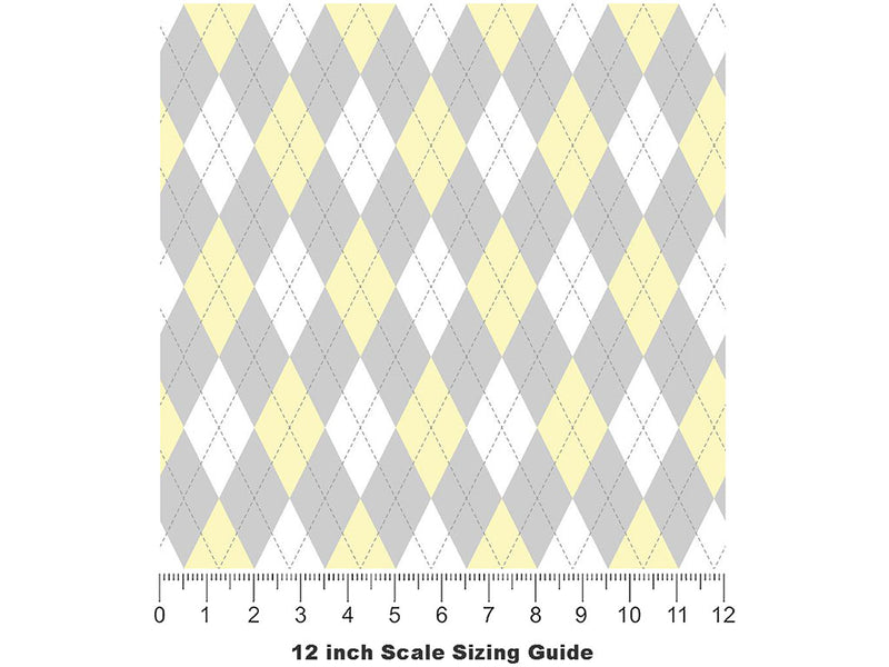 Cloudy Morning Argyle Vinyl Film Pattern Size 12 inch Scale~Rwraps Cloudy Morning Argyle Sizing Chart~2