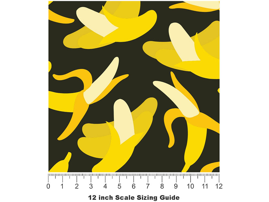 Cloying Cavendish Fruit Vinyl Film Pattern Size 12 inch Scale~Rwraps Cloying Cavendish Fruit Sizing Chart~2