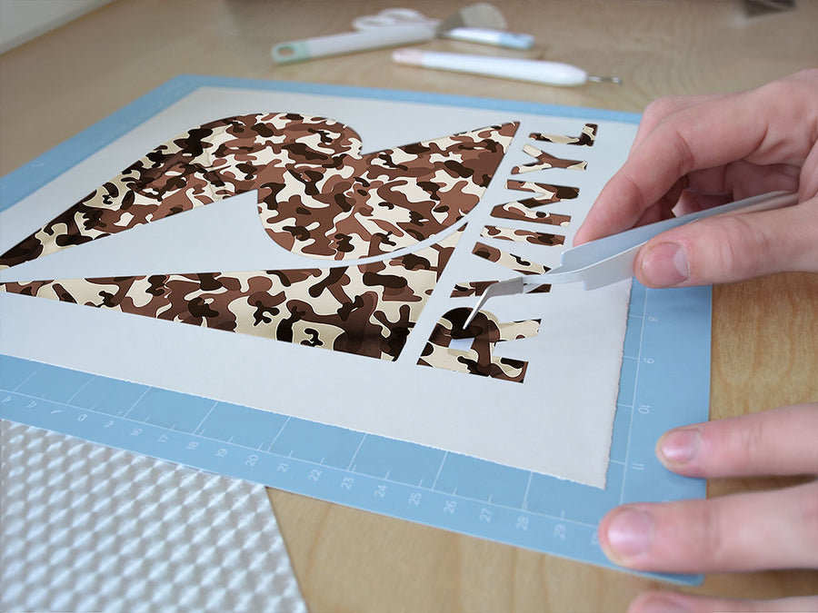 coastal plains camouflage Easy Weed Craft Vinyl