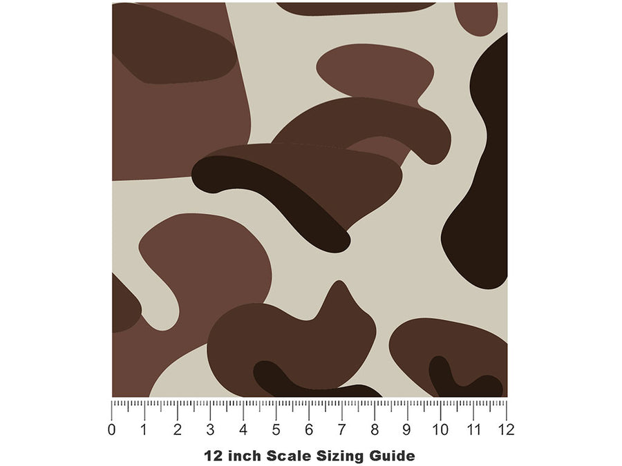 Coastal Plains Camouflage Vinyl Film Pattern Size 12 inch Scale~Rwraps Coastal Plains Camouflage Sizing Chart~3