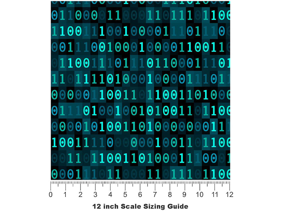 Cobalt Matrix Technology Vinyl Film Pattern Size 12 inch Scale~Rwraps Cobalt Matrix Technology Sizing Chart~3