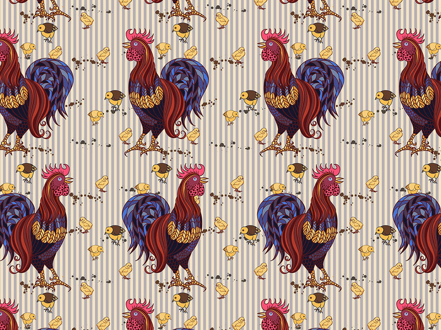 Cocks Walk Birds Vinyl Wrap Pattern~Rwraps Series 914 Digitally Printed Vinyl Wrap~0