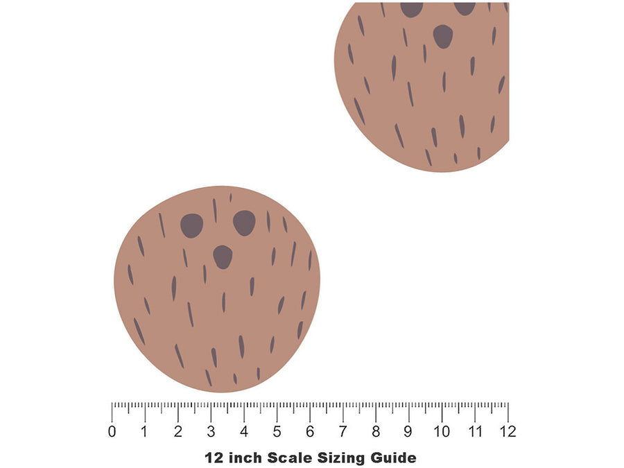 Coconut Promenade Fruit Vinyl Film Pattern Size 12 inch Scale~Rwraps Coconut Promenade Fruit Sizing Chart~2