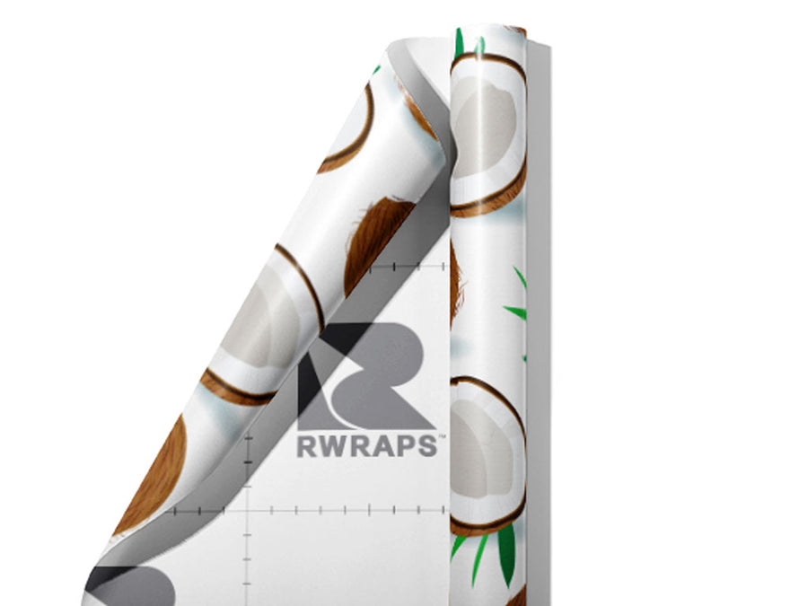 Coconut Whites Fruit Wrap Film Sheets~Rwraps Series 914 Coconut Whites Fruit Scrolled Sheet~3